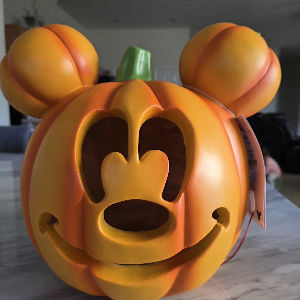 Disney Orange Mickey Mouse Light Up Pumpkin
